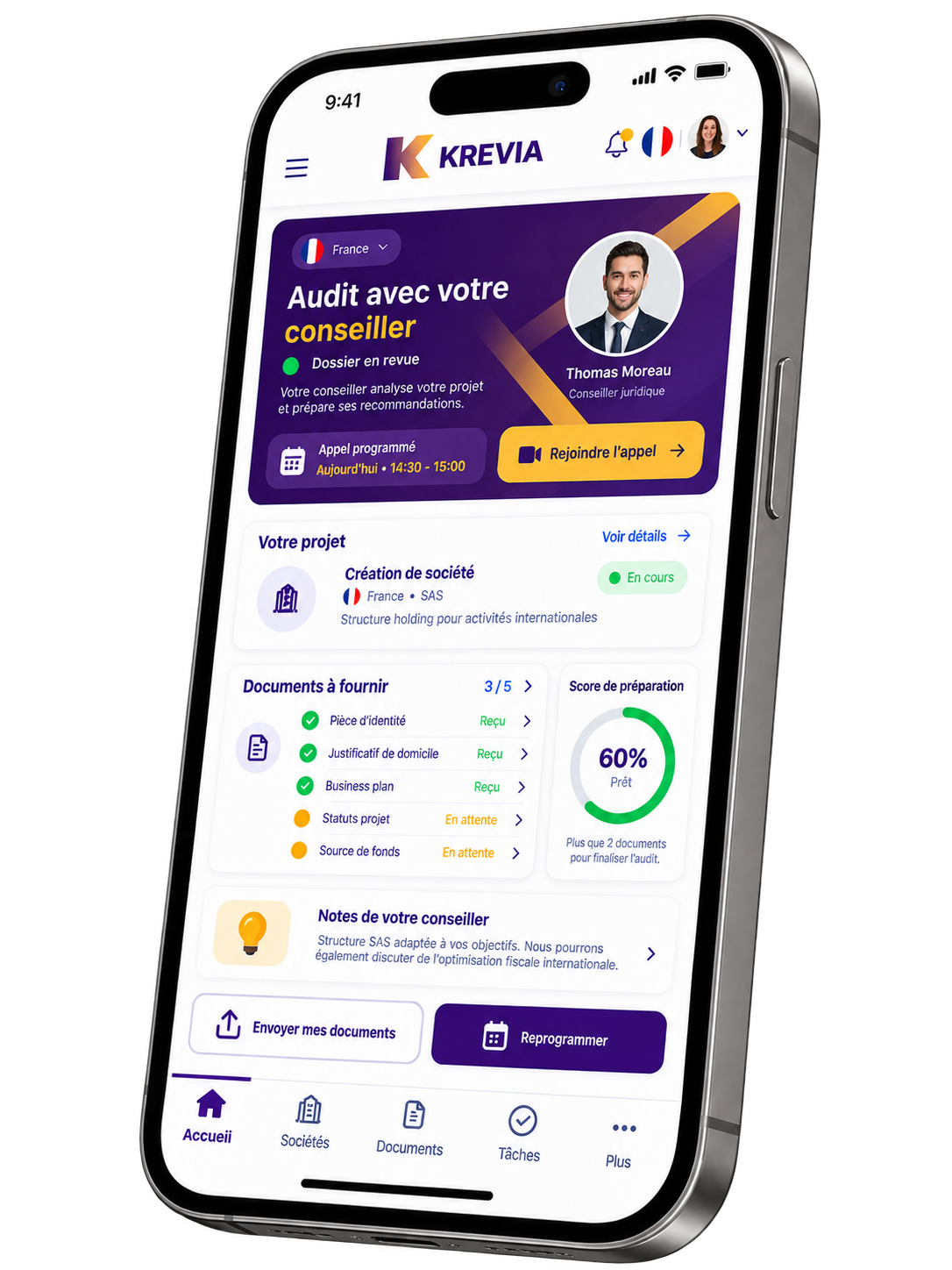 Krevia — comparer les juridictions